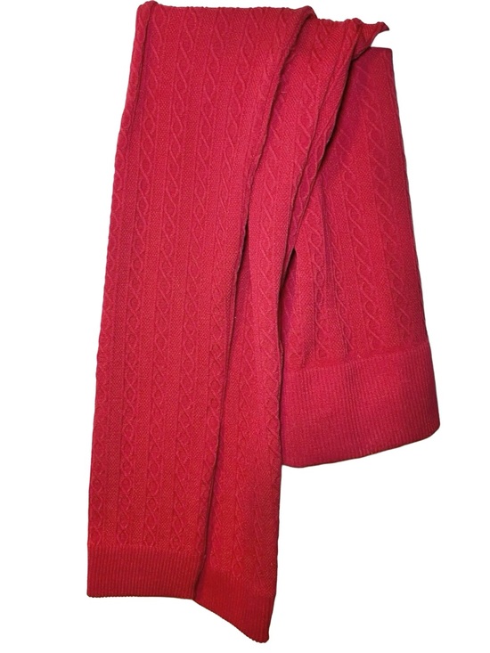 Pants - Red Cable Knit Leggings Tights Women's O/S Cozy Winter